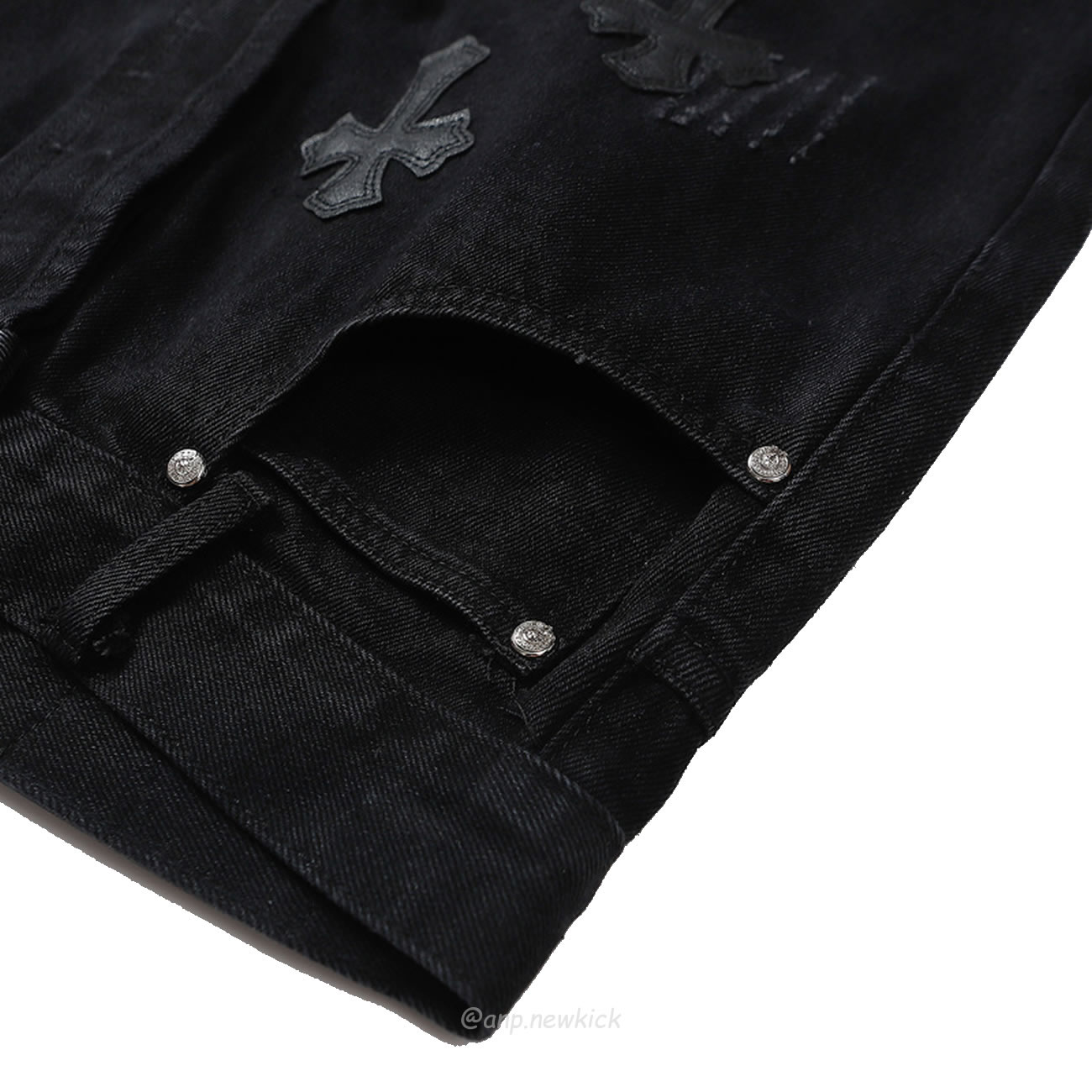 Chrome Hearts Black Cross Jeans (8) - newkick.vip